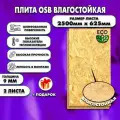 Ориентированно стружечная плита OSB-3 влагостойкая, ОСП шлифованная толщина 9мм 2500х625мм 2 листа