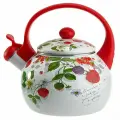 Чайник эмалированный 2,5л со свистком Ягоды EM-1322