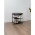 Подставка для обуви Гранада 13В_НБК с сиденьем и ящиком 450x300x500мм черная