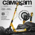 Самокат городской двухколесный Urban scooter складной золотистый