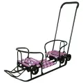 Снегомобиль Snow Galaxy Black Auto Для Двоих сливовые рейки на колесах