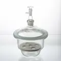 Эксикатор вакуумный с краном 1-150 мм, светлое стекло, 1.5 л, Лаборио