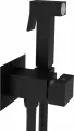 Гигиенический душ Paffoni Tweet Square ZDUP112NO со смесителем, встраиваемый, черный, латунь, матовый, скрытого монтажа