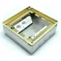 Elluk 8906L Люк напольный латунь регулируемый электроустановочный для размещения в бетонную стяжку и фальшпол на шесть модулей. Базовая комплектация-розетки