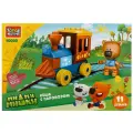 Город мастеров Конструктор Ми-ми-мишки Кеша с паровозом, Большие кубики 11 деталей 10002-LL с 3 лет