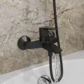 Смеситель для ванны и душа встраиваемый черный матовый LAPARET ALAMERA