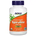 Таблетки NOW Sertified organic Spirulina, 180 г, 1000 мг, 120 шт.