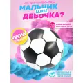 Футбольный мяч для гендер пати с краской холи, набор 2 цвета, 14 см