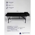 Cтол кушетка массажный стационарный с вырезом для лица и регулировкой высоты 190*70, Уютный мастер, черный