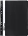Скоросшиватель пластиковый с перфорацией BRAUBERG, А4, 140/180 мкм, черный, 226586, 40шт в компл.