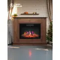 Камин электрический декоративный с обогревом напольный Fires Merlin Флора 24 Дуб шоколадный c очагом, эффект живого огня