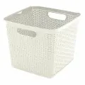 Корзина для хранения 21,0 л 29,5х29,5х27,5см квадратная Keeplex Rattan белое облако
