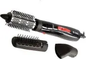 Фен-щетка DELTA DL-0432R, черно-розовый, для сушки и укладки волос