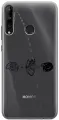 Силиконовый чехол на Honor 9C, Huawei P40 Lite E, Хуавей П40 Лайт Е, Хонор 9С с 3D принтом Brain Plus Heart прозрачный