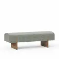 Банкетка в прихожую, спальню Баунти, Дуб Кастелло/Серый, ткань RUBY 13650/22905