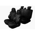 Универсальные автомобильные чехлы с ромбом / Черные с черной нитью
