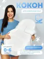 Кокон матрас для новорожденных гнездышко позиционер детский с матрасом и бортиками для сна