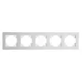 Рамка 5-постовая Stekker Катрин белый матовый GFR00-7005-01М 49598, цвет Белый/, материал /
