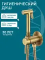 Гигиенический душ со смесителем, матовое золото