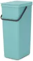 Ведро мусорное Brabantia Sort & Go встраиваемое мятное 40л 251085
