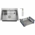 Набор 3 в 1 (кухонная мойка+ корзина раздвижная+ дозатор врезной) РМС MR-5050