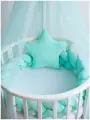 Бортик-коса / косичка в детскую кроватку (мятный) Alisse Dreams