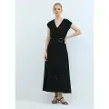Платье для женщин с ремнем OWNR01116BO02-99 черный L