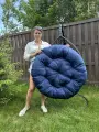 Подушка для подвесного кресла/качелей 110 см круглая Темно-синий