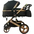 Коляска-трансформер с сумкой 2 в 1 Luxmom 518-SW черный