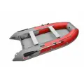 Лодка надувная ПВХ под мотор ROGER Zefir 3500, лодка роджер НДНД с ковриком призма (красный-серый)