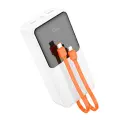 Универсальный Доп. Аккумулятор 30000mAh, J119B, HOCO, выход: 1 USB (22.5W)+кабель Type-C+кабель Lightning, белый