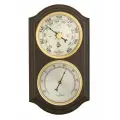 Барометр анероид БРИГ БМ92001-1-В с термометром, настенный. Цвет венге. Натуральное дерево