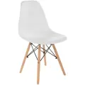 Стул Woodville Eames (PC-015), массив дерева/металл, цвет: белый