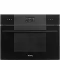 Духовой шкаф Электрический SMEG SO4102S3B3, комбинированный с паром, стекло Deep Black (чёрное)