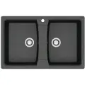 Мойка кухонная Azario Elmas Черный сифон + герметик CS00078333
