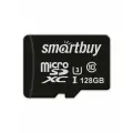 Карта памяти SmartBuy microSDXC 128 ГБ Class 10, V30, A1, UHS-I U3, R/W 90/55 МБ/с, адаптер на SD, 1 шт., черный