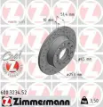 ZIMMERMANN 600.3234.52 диск торм AUDI A3, SKO OCTAVIA, VW GOLF 1.4/1.6-2.0TDI 03- ЗАД НЕ вент SPORT 255X10