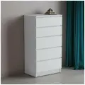 Комод уютная логика, ЛДСП, 5 выдвижных ящиков, 60х116х45 см, белый