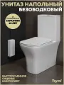 Унитаз напольный безободковый с быстросъемным сиденьем микролифт Teymi Helmi Pro T40305