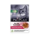 Корм для стерилизованных кошек и кастрированных котов Pro Plan Nutri savour, с уткой 16 шт. x 85 г