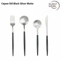 Набор столовых приборов Стил Блэк Сильвер Мэтт 4 персоны