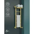 Полотенцесушитель Водяной Onix, модель Classic Plus Gold Right 200x800, Лесенка с боковым подключением справа, Матовое золото, полный комплект