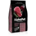 Сухой полнорационный корм с говядиной и потрошками для взрослых собак крупных пород AlphaPet Superpremium 12 кг