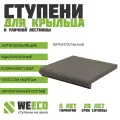 Ступень фронтальная Флоренция для лестниц темно-серая WeEco, цвет графит, 6 шт.