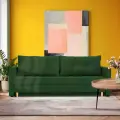 Диван - кровать прямой Киото Лайт, механизм еврокнижка, 212 х 74 х 73 см, Зеленый
