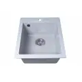 Кухонная мойка мраморная GranAlliance G-28 Серая матовая 410*410 без сифона