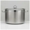 Кастрюля из нержавеющей стали, 15 л, d=31.5 см, h=21 см, капсульное дно, индукция