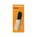 Набор ножей 5 шт. с деревянным блоком Essential Fiskars (1023782)