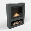 Биокамин Lux Fire с порталом Лукоморье 26, графит, от 18 кв. м,