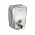 Дозатор жидкого мыла настенный, 500мл, BRIMIX 643. Нержавеющая сталь, хром. Диспенсер для ванной, механический